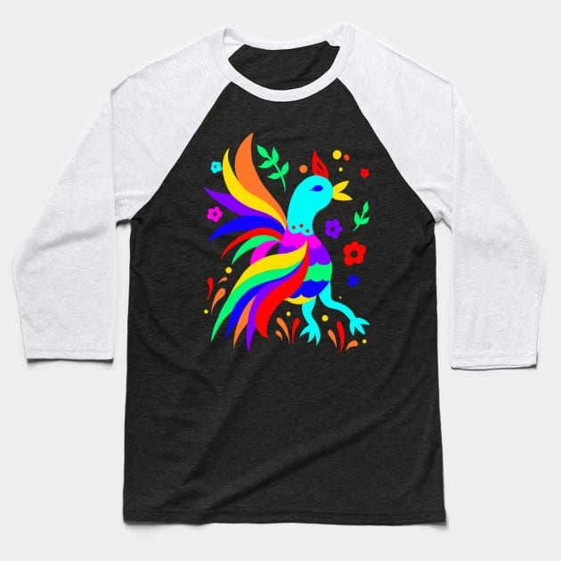 Otomi Phoenix Rising Baseball T-Shirt by AdrienneAllen